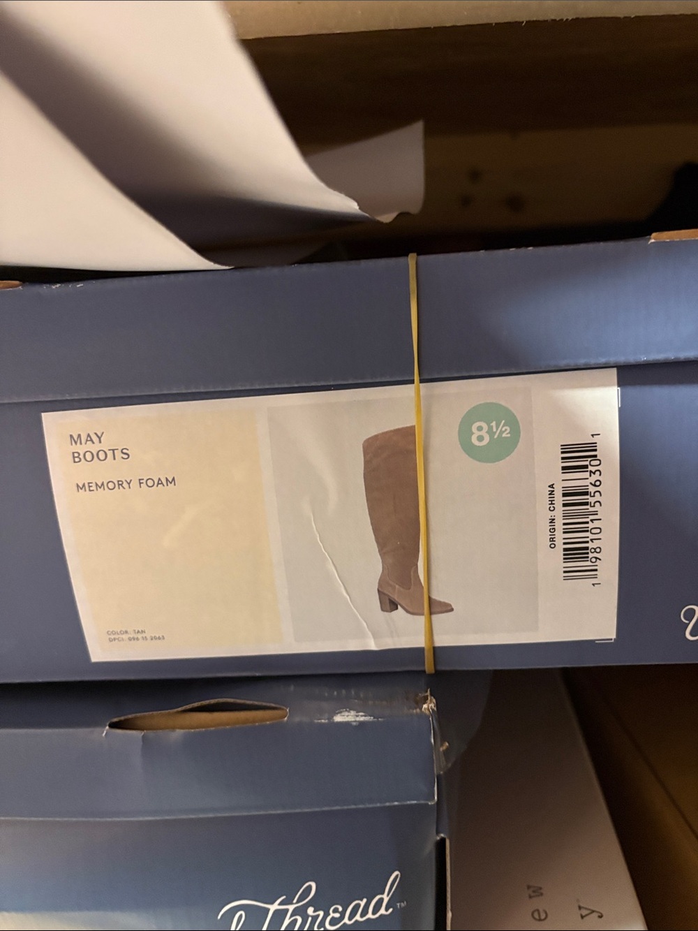 Universal Thread May over the knee scrunch  Tan tall Heeled Boots - Picture 10 of 10